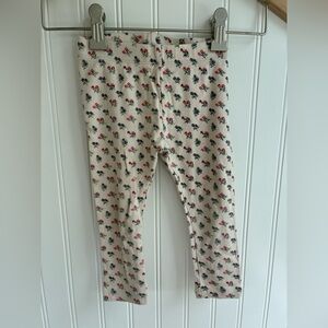 Tea Collection Cream Floral Kids Leggings 2T